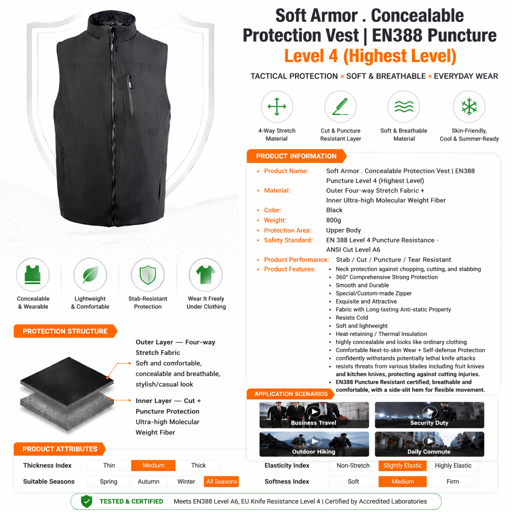 Product Performance: Black Soft Cut-Resistant Polo Shirt