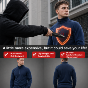 Navy Blue Lightweight Cut-Resistant Hoodie