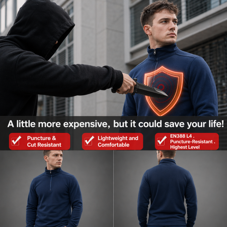 Navy Blue Lightweight Cut-Resistant Hoodie